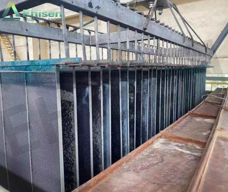 Production site of lead dioxide titanium electrode Production site of lead dioxide titanium electrode